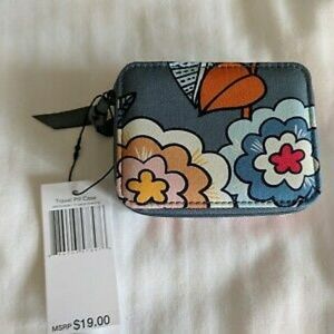 NWT VERA BRADLEY PILL CASE TROPICAL EVENING